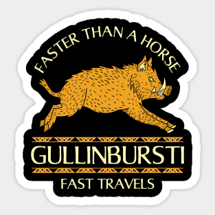 Gullinbursti Travels Sticker